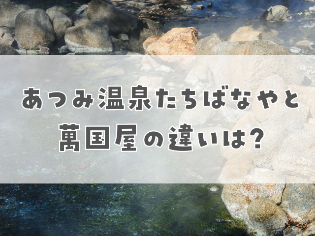 あつみ温泉たちばなやと萬国屋の違い